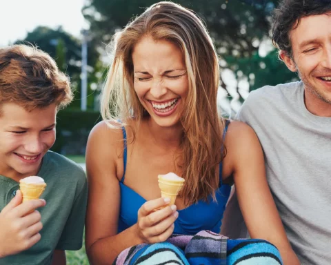 Family eating icecream Myrtle Creek Waxahachie TX